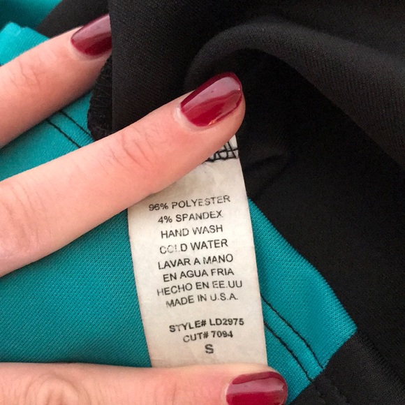 Teal and Black Dress - Picture 4 of 4